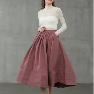 linennaive: Daisy 03 Skirt in Plum